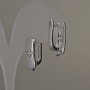Ganci per orecchini in metallo argentato 17×6 mm – paio