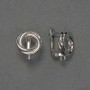 Ganci per orecchini in metallo argentato 13×16 mm – coppia