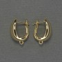 Ganci per orecchini dorati in metallo 18×10 mm - paio