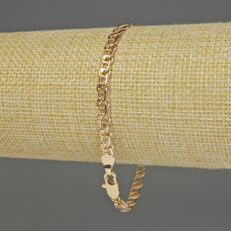 Bracciale Xuping doratura 18K, lunghezza 19 cm, spessore 4 mm+