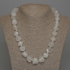 Collana in cristallo di roccia naturale con faccette, diametro 14x14 mm ±, con chiusura, lunghezza 50 cm+