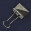 Spilla-clip con strass bianchi in metallo argentato 21×46 mm