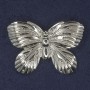 Spilla a forma di farfalla in metallo argentato, 42×30 mm+