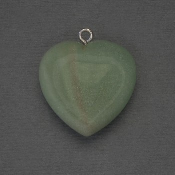 Ciondolo Cuore di Giada 25x25x27 mm+