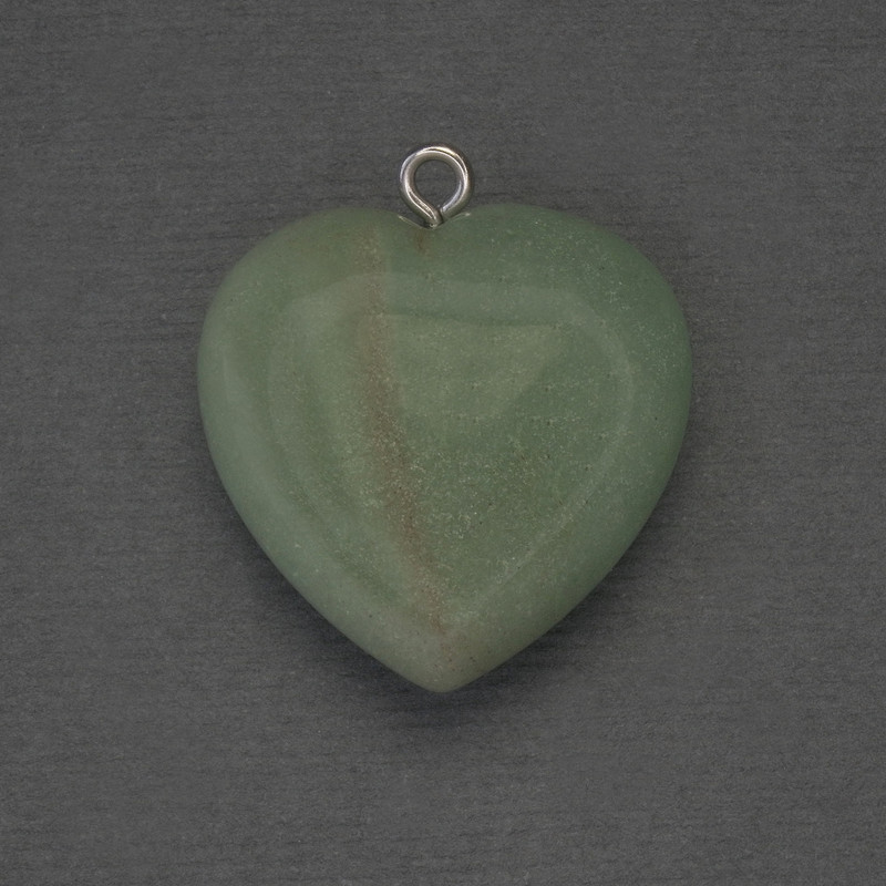 Ciondolo Cuore di Giada 25x25x27 mm+