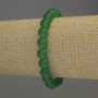 Bracciale in giada con perle lisce, diametro 8 mm ±, lunghezza 18 cm ± elastico