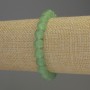 Bracciale in nefrite con perle lisce, diametro 8 mm, lunghezza 18 mm, elastico