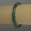 Bracciale in crisopraso sfaccettato a cubi, diametro 7×7 mm, lunghezza 18 cm, elastico