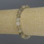 Bracciale Labradorite, perle lisce, diametro di 7 mm (±), lunghezza 18 cm elastico