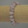 Bracciale in ametista levigata, dimensioni 11×9 mm, lunghezza 18 cm elastico