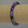 Bracciale in agata sfaccettata, perle da 8 mm ±, lunghezza 18 cm elastico