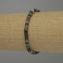 Bracciale in jasper verde a rondelle, diametro 4×2 mm, lunghezza 18 cm, elastico