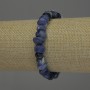 Bracciale in sodalite, perline levigate, diametro 6-8×8-10 mm, lunghezza 18 cm ± elastico