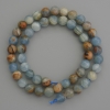 Perline di calcite azzurra, sfere lisce da 8 mm ± su filo, lunghezza 39 cm+