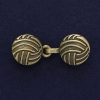 Spilla-fermaglio bronzo per cardigan, diametro circa 20 mm, lunghezza 52 mm