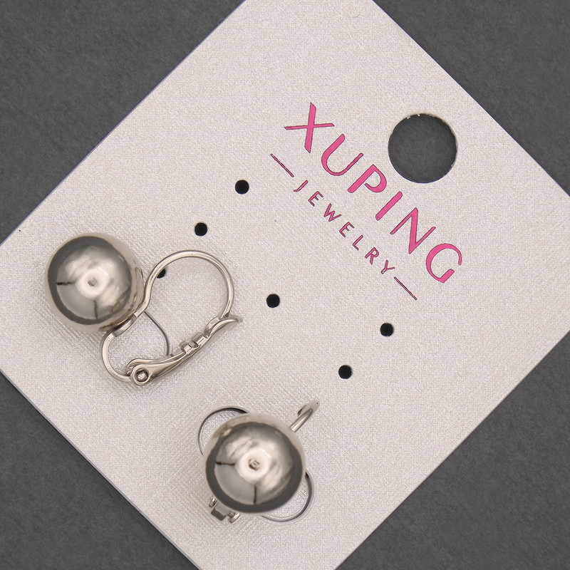 Orecchini Xuping rodiati 10×15 mm