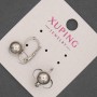 Orecchini Xuping rodio 8×15 mm
