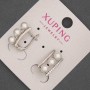 Orecchini Xuping rodio con perle di Maiorca 8x16 mm +