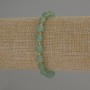 Bracciale in giada con granuli sfaccettati, diametro 8×6 mm, +/- con perline da 3 mm, lunghezza 18 cm, elastico