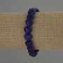 Bracciale in azurite a forma di cuore, diametro 10×10 mm ±, lunghezza 18 cm, elastico