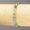 Braccialetto fluorite naturale, sfere sfaccettate da 6 mm, lunghezza circa 18 cm (elastico)