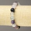 Braccialetto elastico in fluorite naturale, perle lisce, diametro 10 mm+