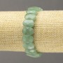 Bracciale elastico in nefrite naturale, maglia sfaccettata, diametro 14×9, 5 mm+