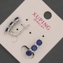 Orecchini Xuping rodiati con pietre blu 5x17 mm +/-