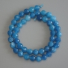 Perline in apatite naturali, sfere sfaccettate, diametro 8 mm, lunghezza 37 cm ± su filo