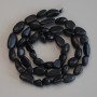 Perline di schungite a forma ovoidale, diametro 7-10×8 mm, lunghezza 40 cm +/- su filo