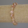 Bracciale Citrino levigato, perle da 9-11×8 mm, lunghezza 18 cm, elastico