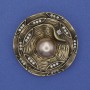 Spilla Accento beige Perla bronzo 40 mm+
