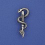 Spilla «Serpente» in metallo argentato 37×15 mm+