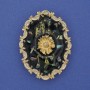 Spilla Haliotis dorata in metallo 43x32 mm+