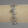 Braccialetto Labradorite sfaccettato a forma di farfalla, diametro 10-18×5-6 mm ±, perline rocaille 3 mm ±, lunghezza 18 cm ±, elastico