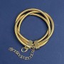 Bracciale triplo dorato in metallo con catena estensibile