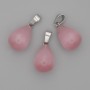 Ciondolo a goccia rosa Occhio di gatto 19×13 mm ±, lunghezza 29 mm ±
