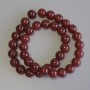 Perle di corniola lisce sfere diametro 10 mm +- su filo, lunghezza 36 cm+