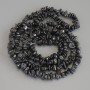 Perline di ematite chip, diametro 4-10×2-5 mm, lunghezza 78 cm circa su filo