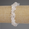 Braccialetto in cristallo di roccia sfaccettato, diametro 10-14×3-7 mm, lunghezza circa 18 cm +/-, elastico