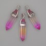 Pendente in vetro multicolore a cristallo esagonale 8×31×41 mm+