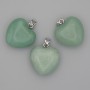 Ciondolo «Cuore» in giada 20x20x25 mm+