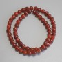 Perline di corniola lisce a sfera, diametro 6 mm ± su filo, lunghezza 38 cm+