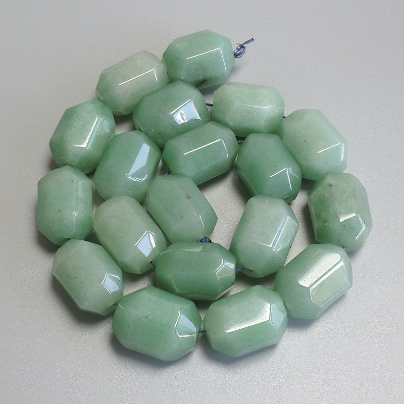 Perle di giada sfaccettate, diametro 20×14 mm ± su filo, lunghezza 40 cm+