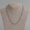 Collana in terahertz con cubi sfaccettati, diametro 4×4 mm, lunghezza 50 cm, con chiusura