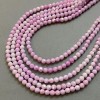Perline in cristallo ceco rosa multicolore con rivestimento benzina su filo, sfaccettate, diametro 6 mm +/-, lunghezza 38 cm +/-