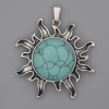 Pendente Sole Turchese 39mm+-, lunghezza 46mm+