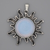 Pendente «Sole» con pietra lunare 39 mm+-, lunghezza 46 mm+
