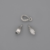 Fornitura per sottociondolo argentata, diametro 11×3,5 mm, foro 5×3,5 mm, colore argento del metallo