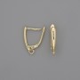 Ganci per orecchini in metallo dorato 18×3 mm - paio